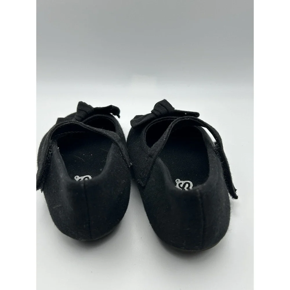 Teeny Toes Girls'‎ Infant Baby Girl Ana Black Ballet Flat Shoes Size 3W